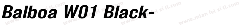 Balboa W01 Black字体转换